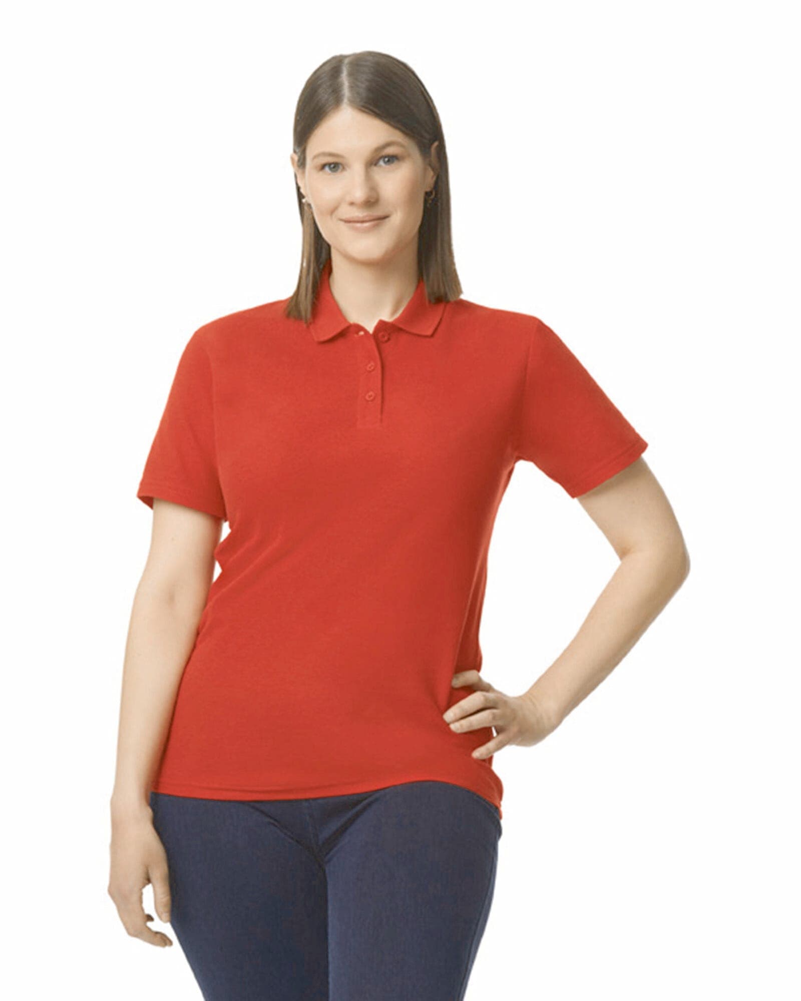 Polo Femme Softstyle Double Piqué en situation