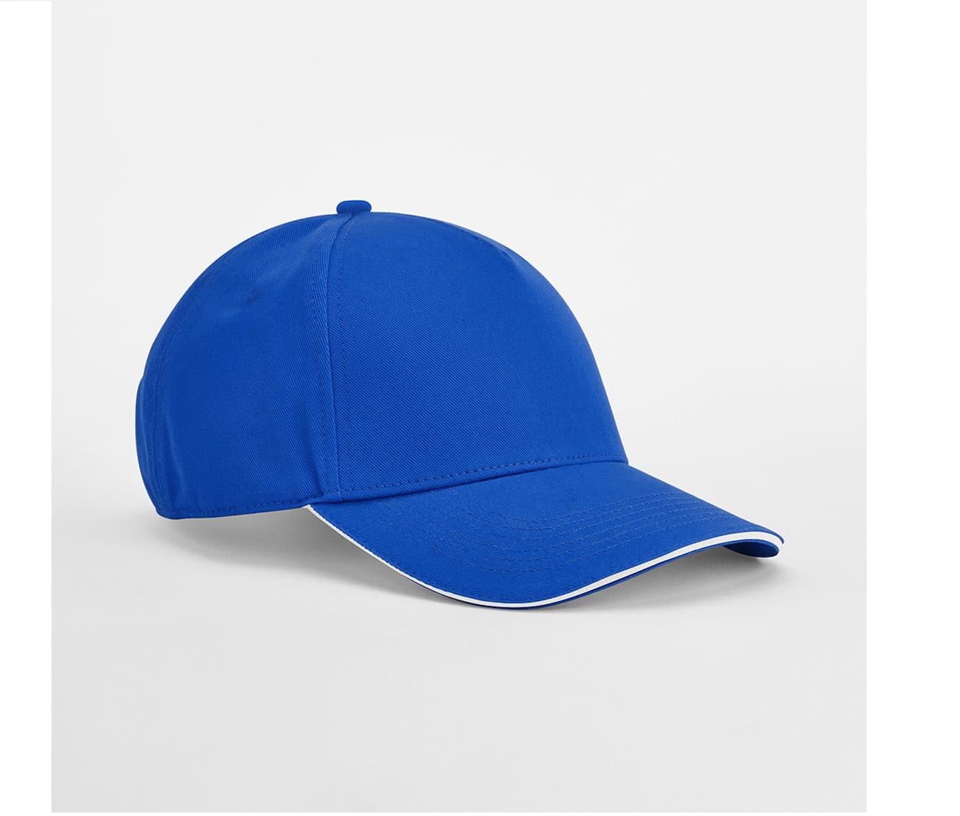 EARTHAWARE® CLASSIC ORGANIC COTTON 5 PANEL CAP - SANDWICH PEAK coloris Bleu roi vif / Blanc