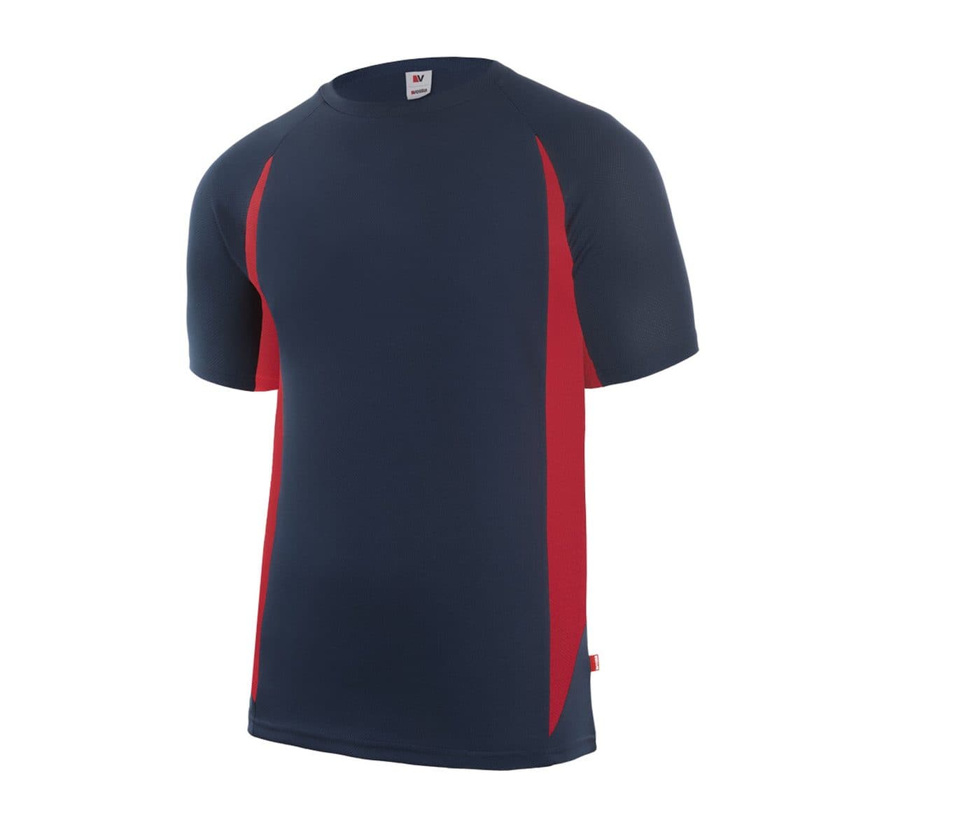 TEE-SHIRT TECHNIQUE BICOLORE coloris Marine / Rouge