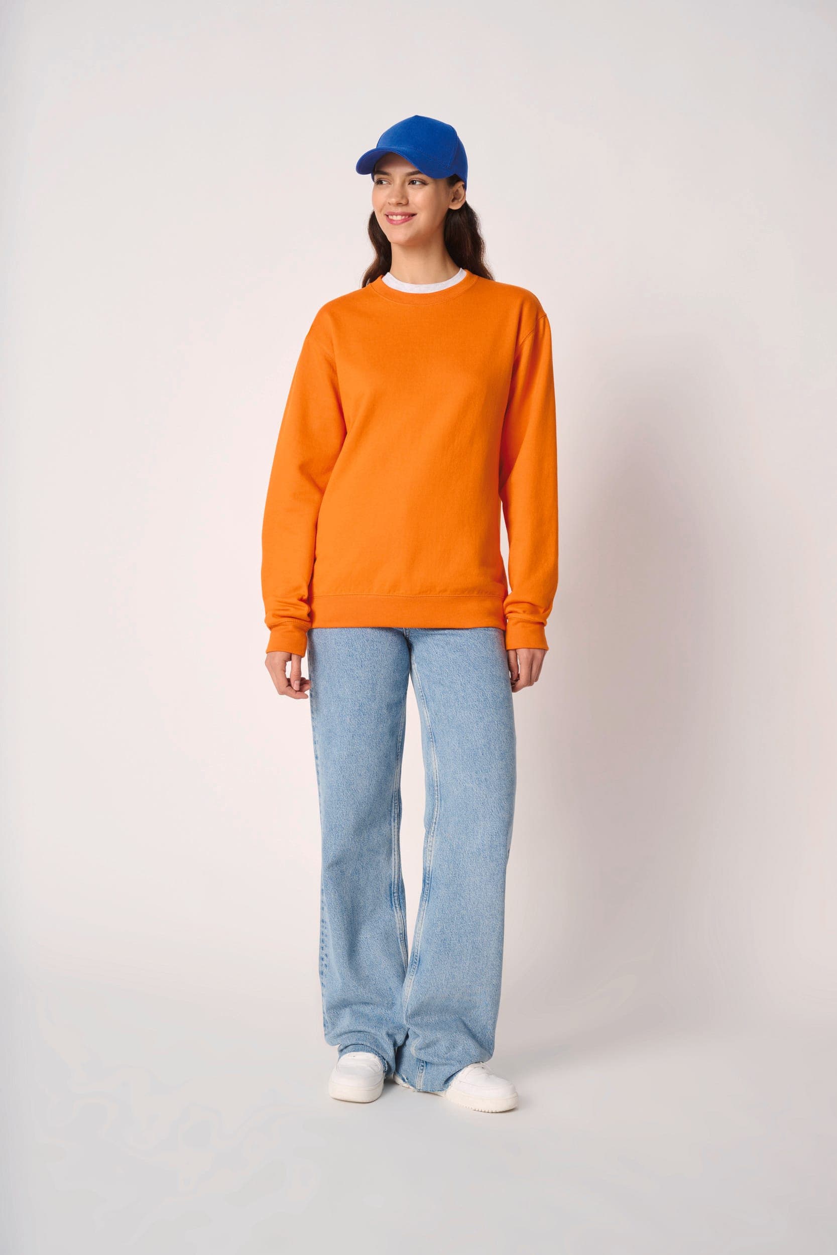 Sweat-shirt col rond unisexe en situation