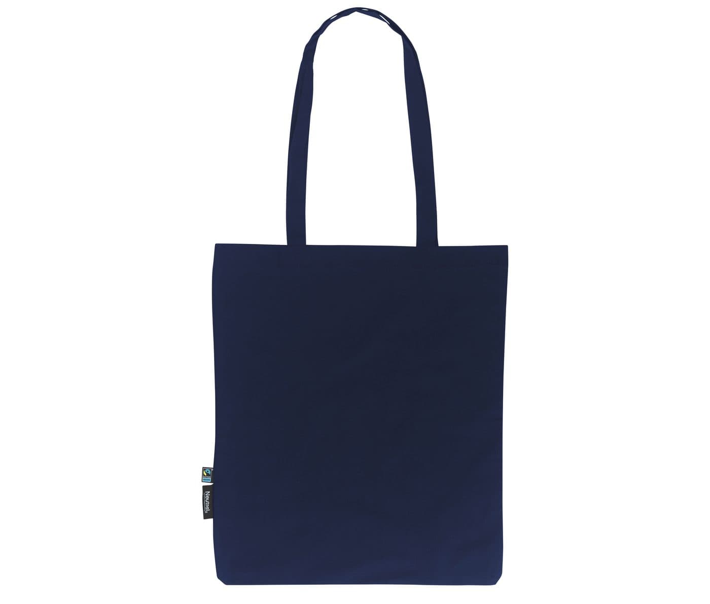 SHOPPING BAG, LONG HANDLES coloris Marine