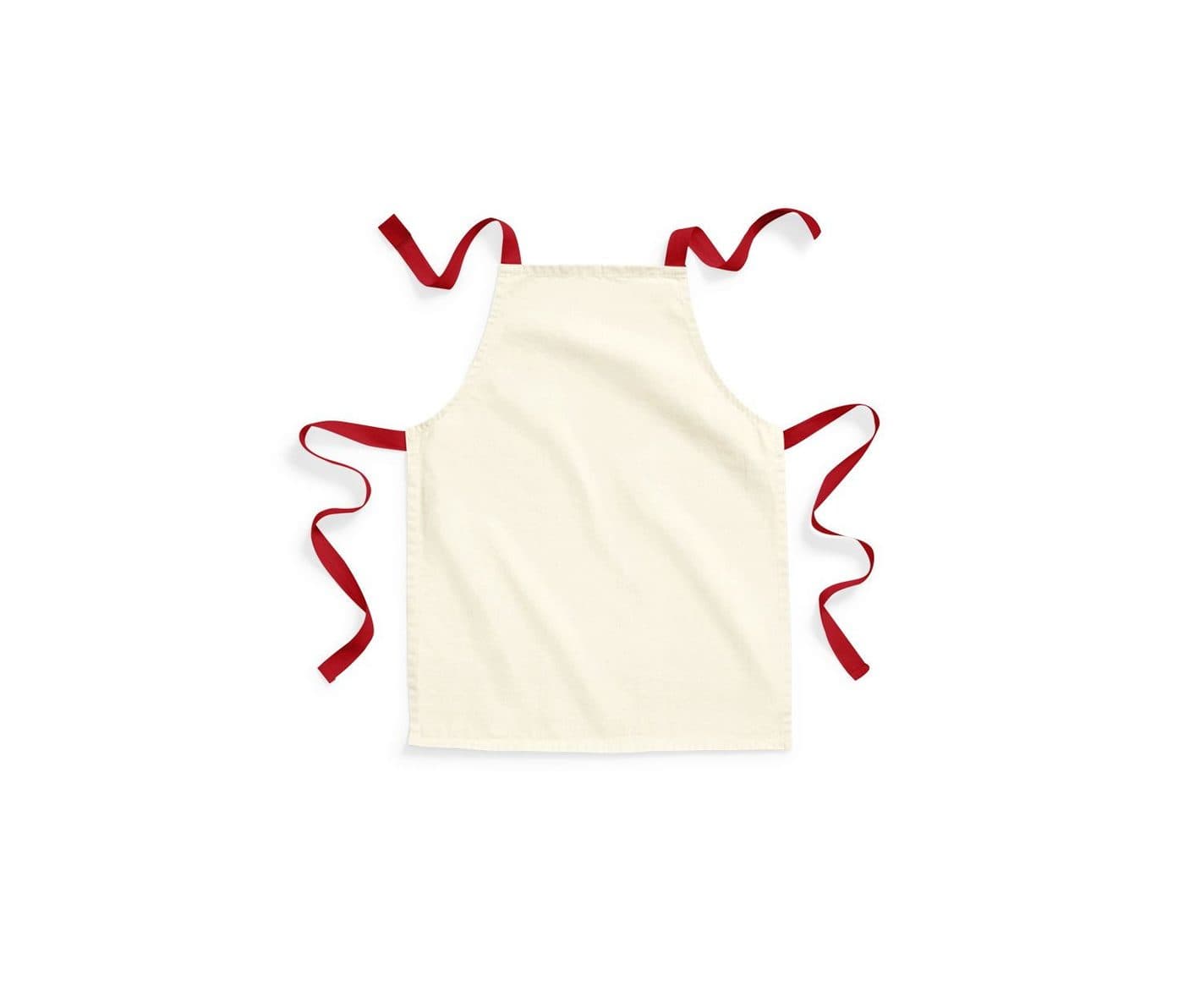 FAIRTRADE COTTON JUNIOR CRAFT APRON coloris Naturel / Rouge classique