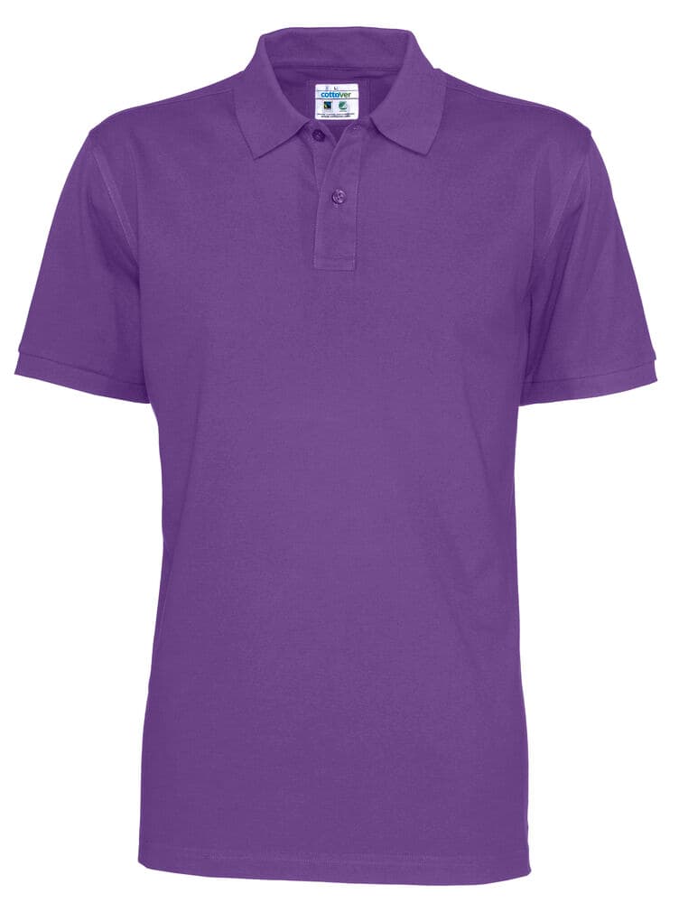 POLO PIQUE HOMME - CERTIFIÉ GOTS coloris Violet
