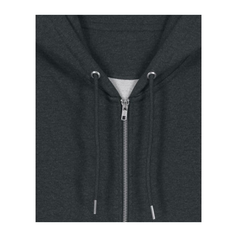 Cultivator 2.0 unisex zip-thru hoodie  coloris Gris chiné foncé