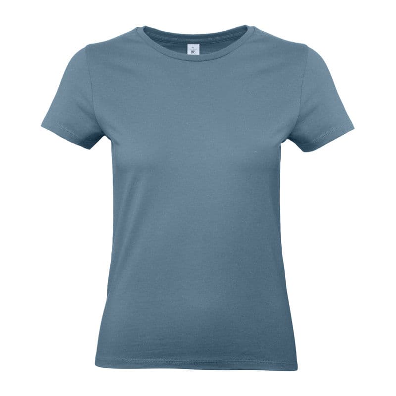 B&C #E190 /WOMEN T-SHIRT coloris Bleu pierre