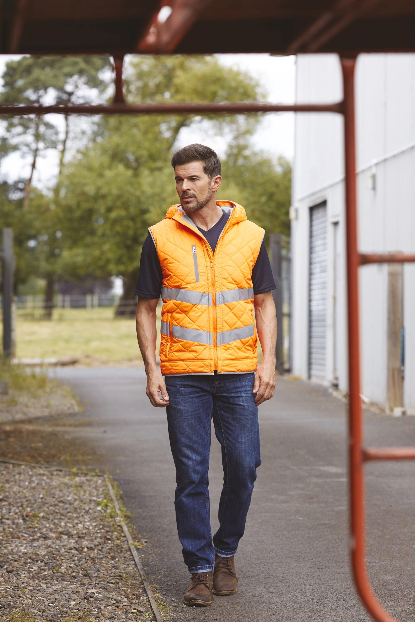 Bodywarmer haute visibilité "Kensington" en situation