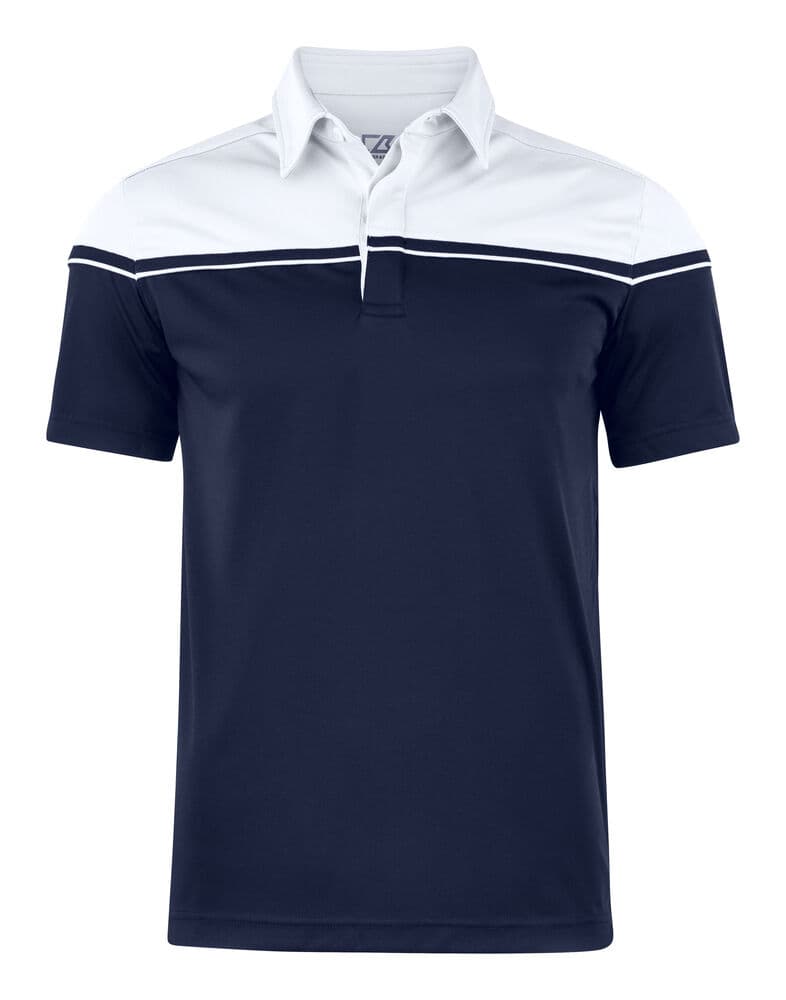 Polo Cutter & Buck Seabeck homme coloris Marine foncé / Blanc