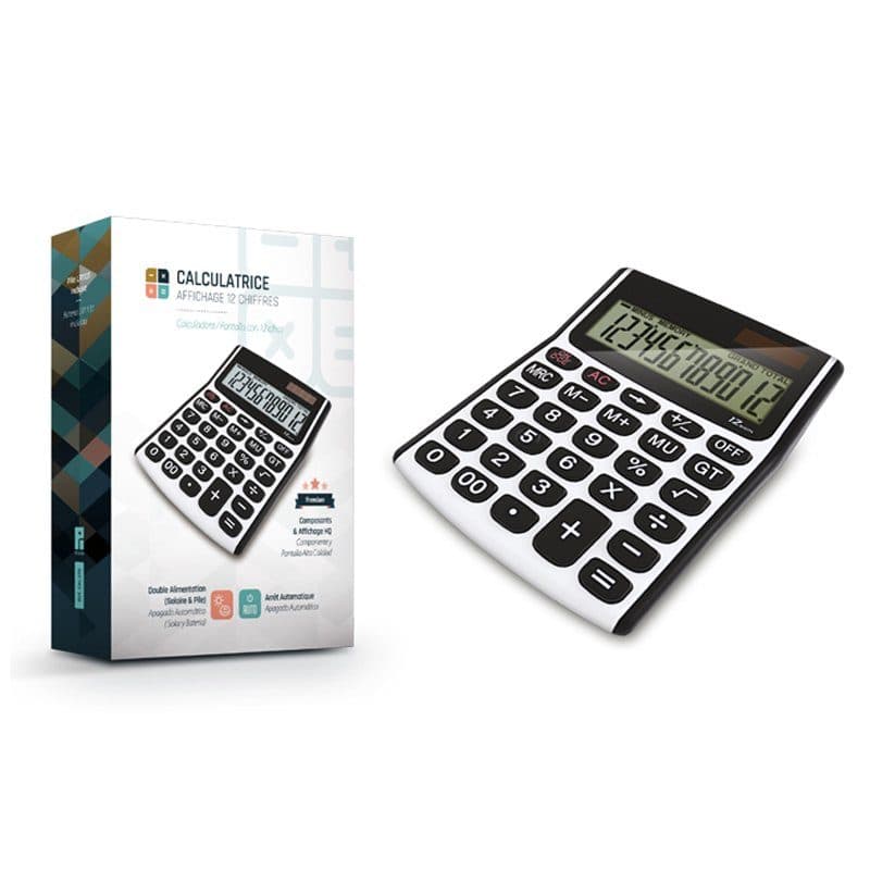 CALCULATRICE 12 CHIFFRES HQ - PREMIUM en situation