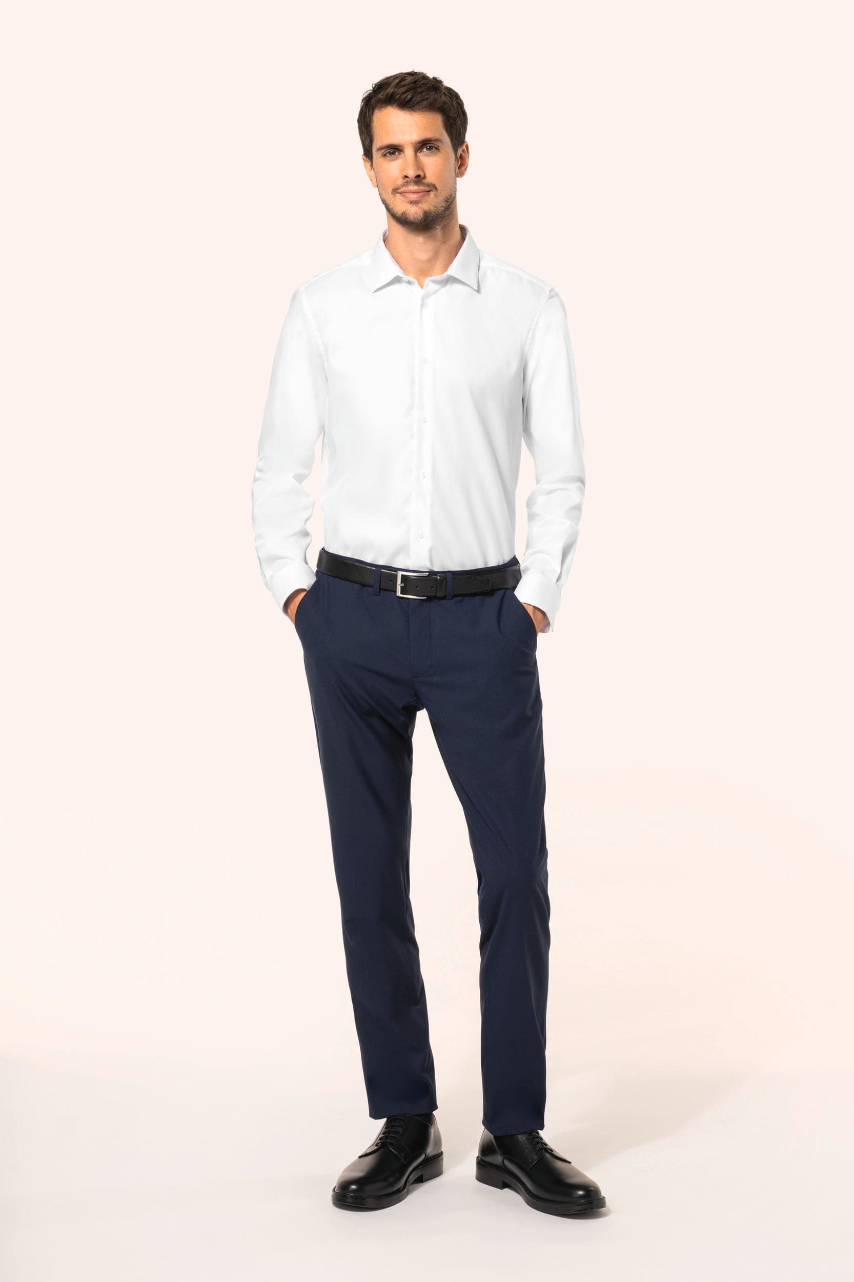 Chemise Oxford pinpoint manches longues homme en situation