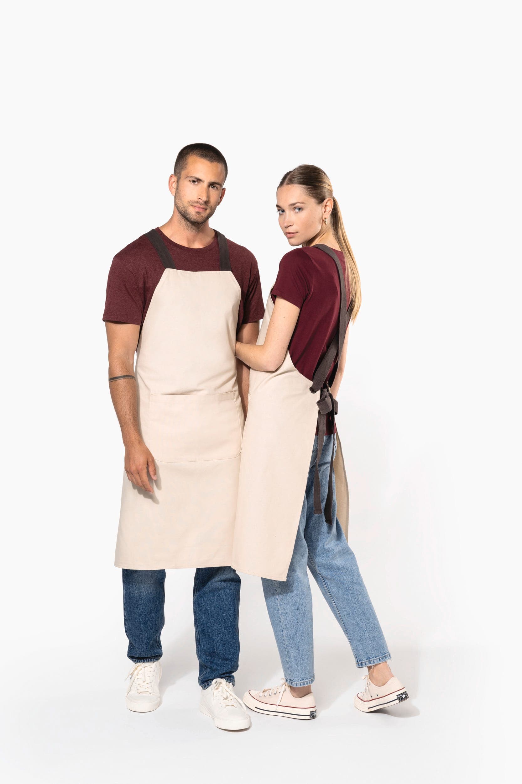 Tablier coton Bio en situation