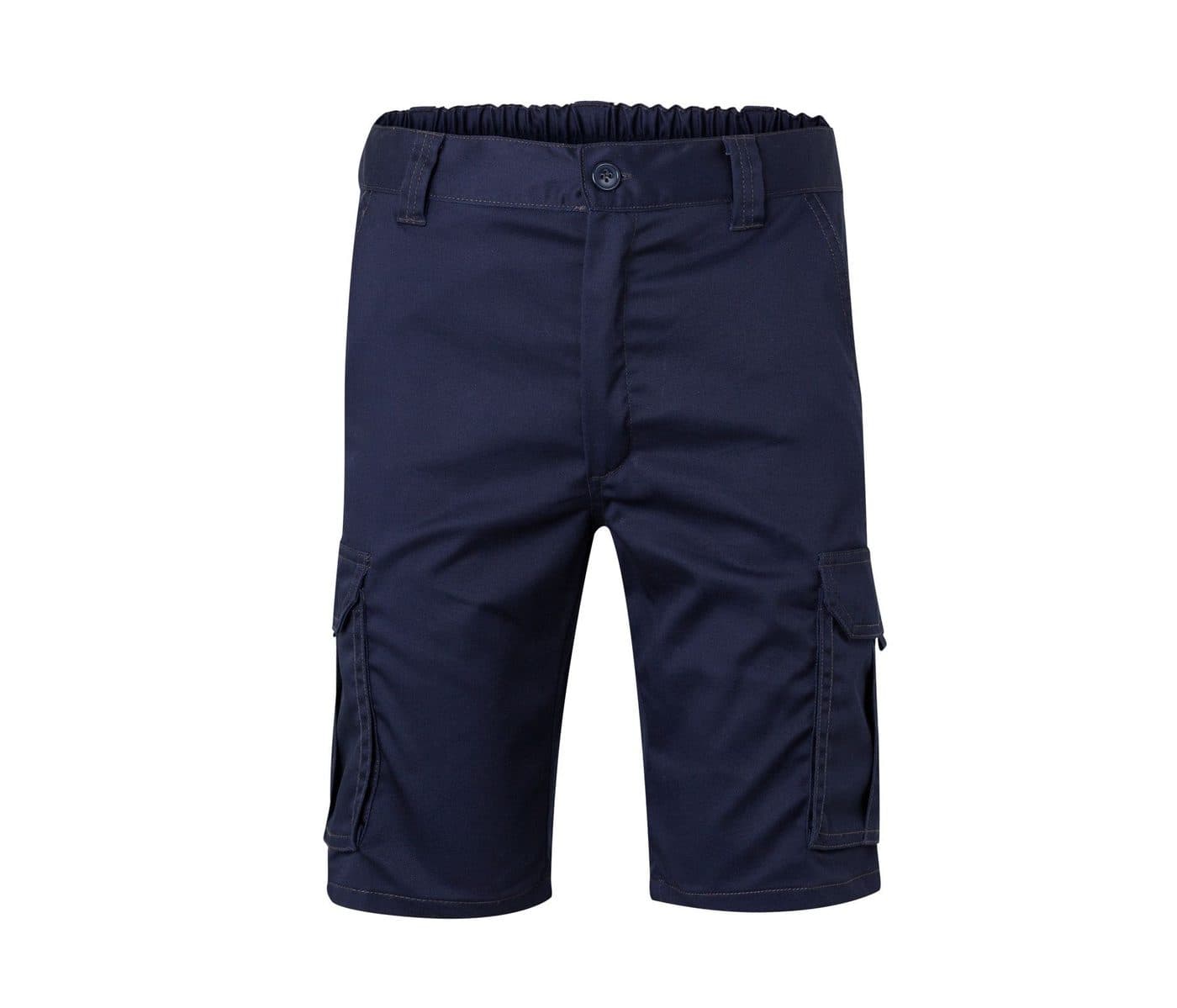 BERMUDA STRETCH MULTIPOCHES coloris Marine foncé