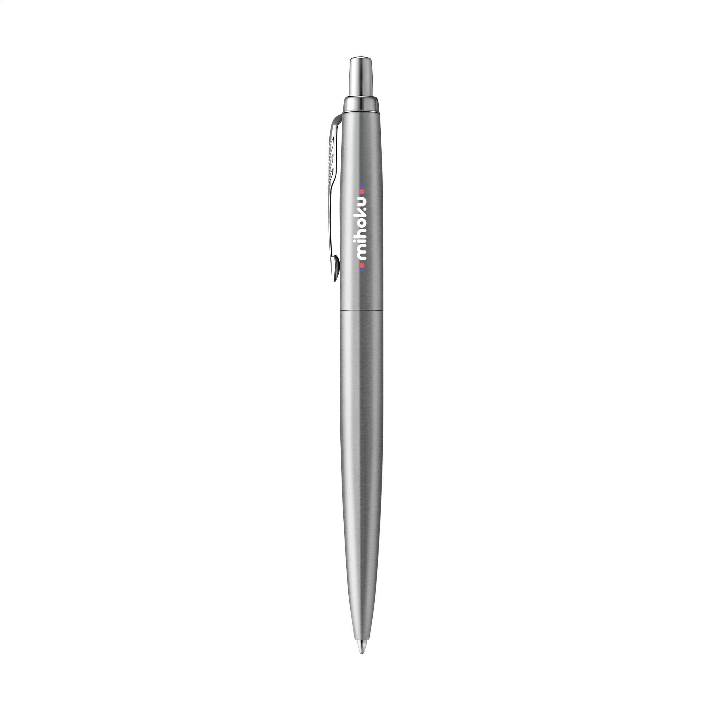 Stylo à bille Parker Jotter XL Grey Monochrome bleu en situation