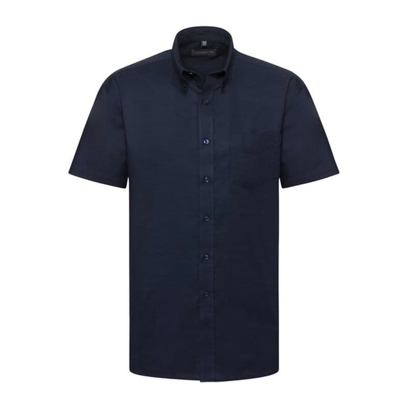 Russell Men’s Short Sleeve Classic Oxford Shirt coloris Marine
