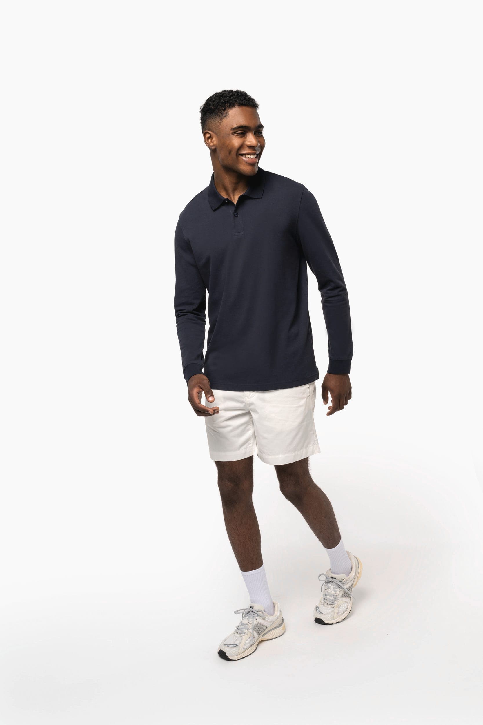 Polo piqué manches longues Bio180 homme en situation