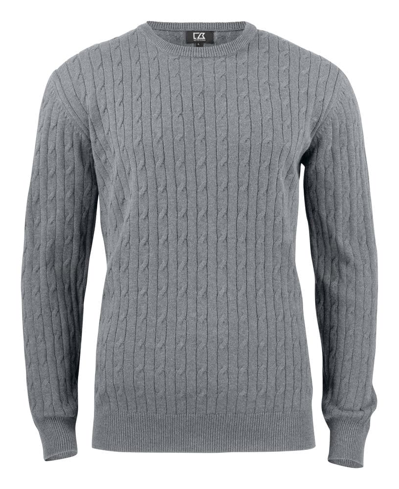 Pull tricot Cutter & Buck Blakely homme coloris Gris chiné