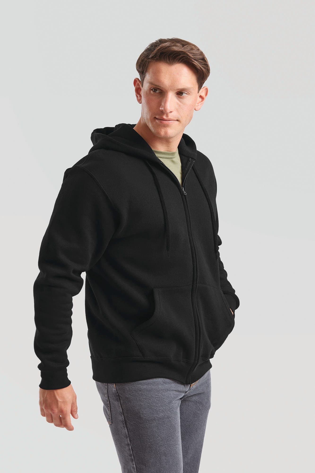 Sweat-shirt homme zippé capuche Classic (62-062-0) en situation