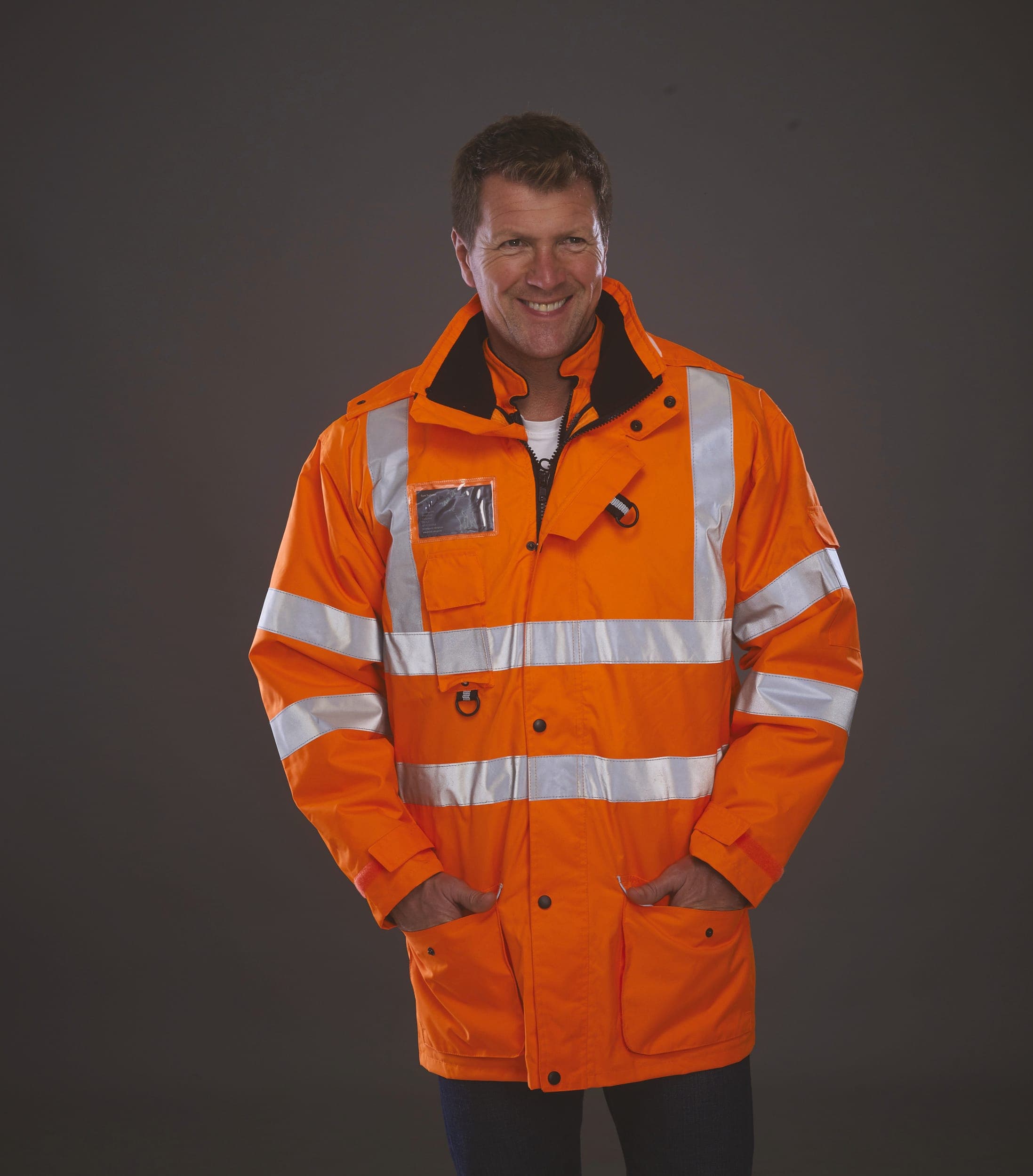 Parka de sécurité haute visibilité 7 en 1 en situation