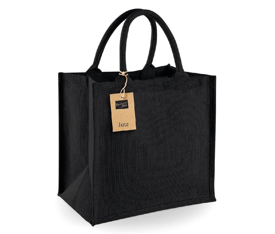 JUTE MIDI TOTE coloris Noir / Noir