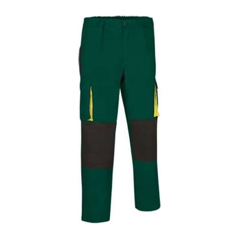 DARKO PANTS coloris Vert bouteille / Noir / Jaune citron