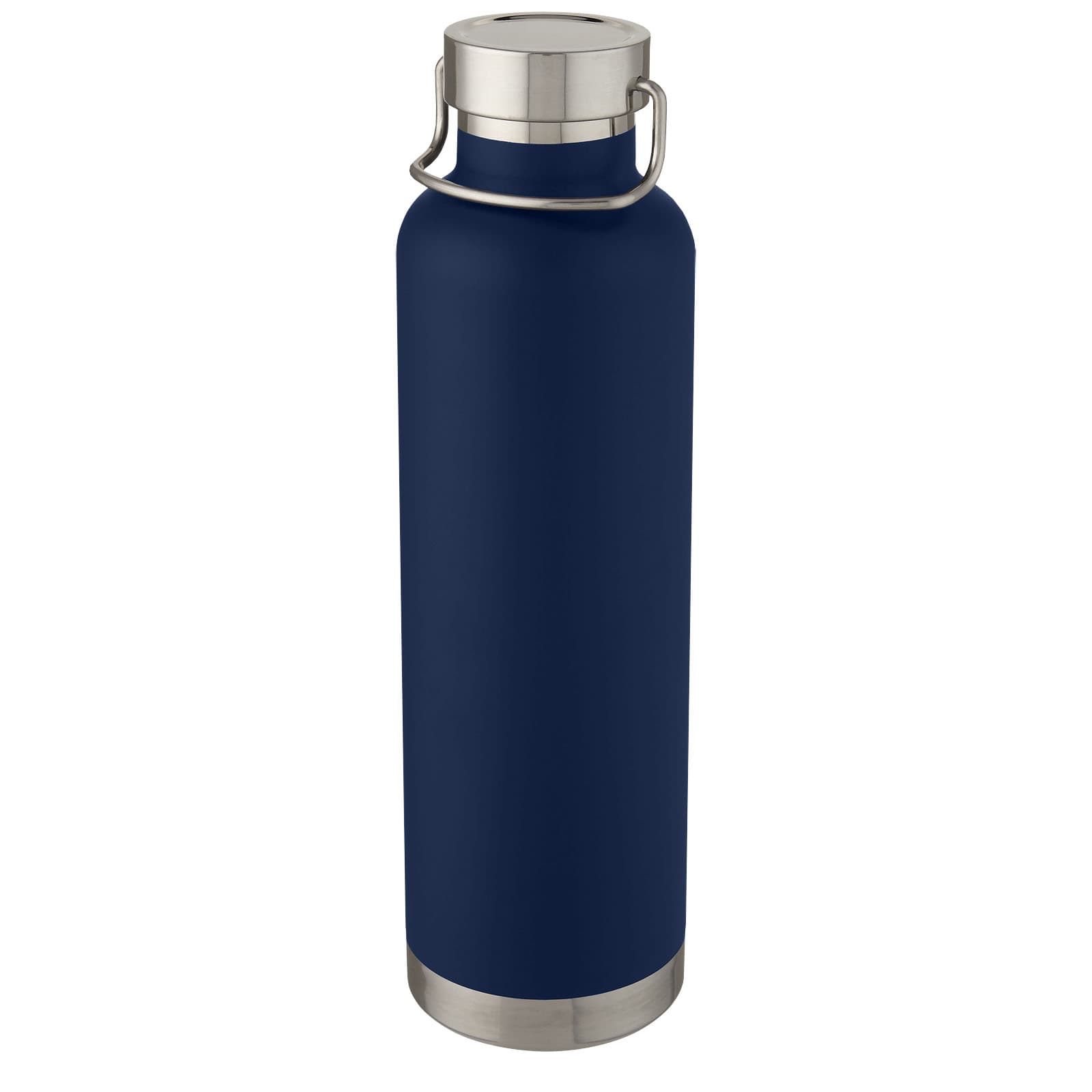 Bouteille de sport Thor de 1 L avec isolation par le vide et couche de cuivre coloris Bleu foncé