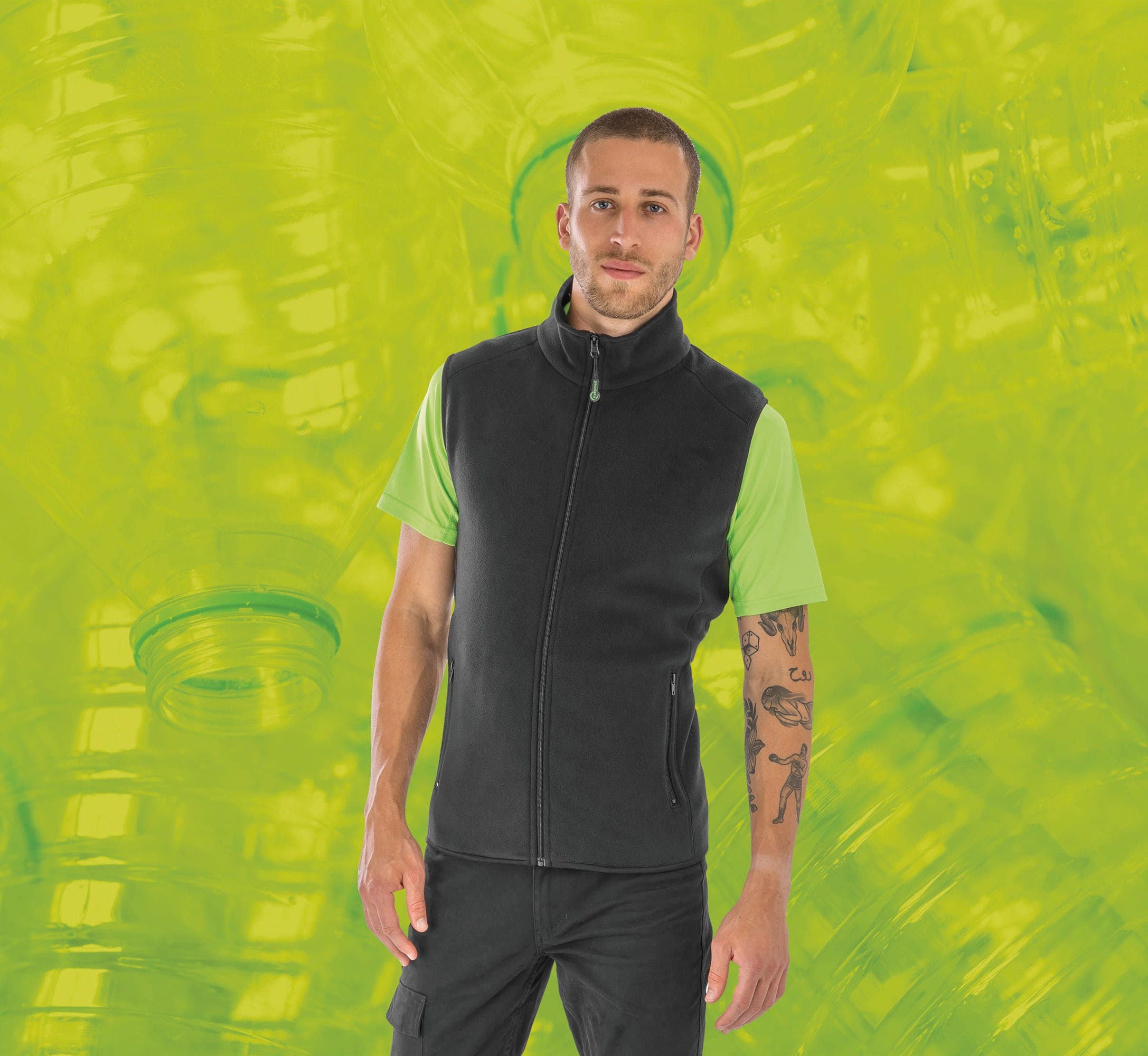 RECYCLED FLEECE POLARTHERMIC BODYWARMER en situation