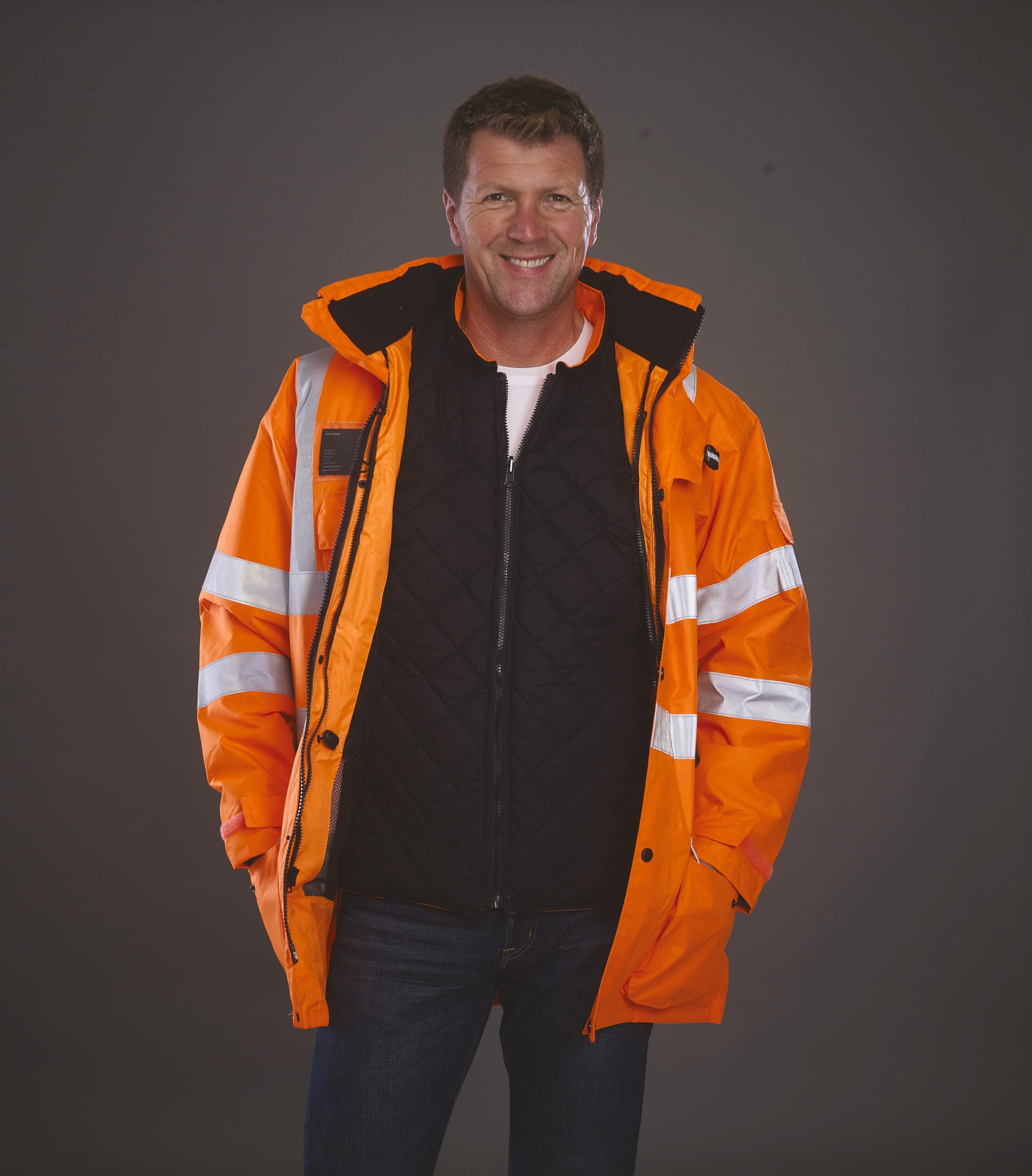 Parka de sécurité haute visibilité 7 en 1 en situation