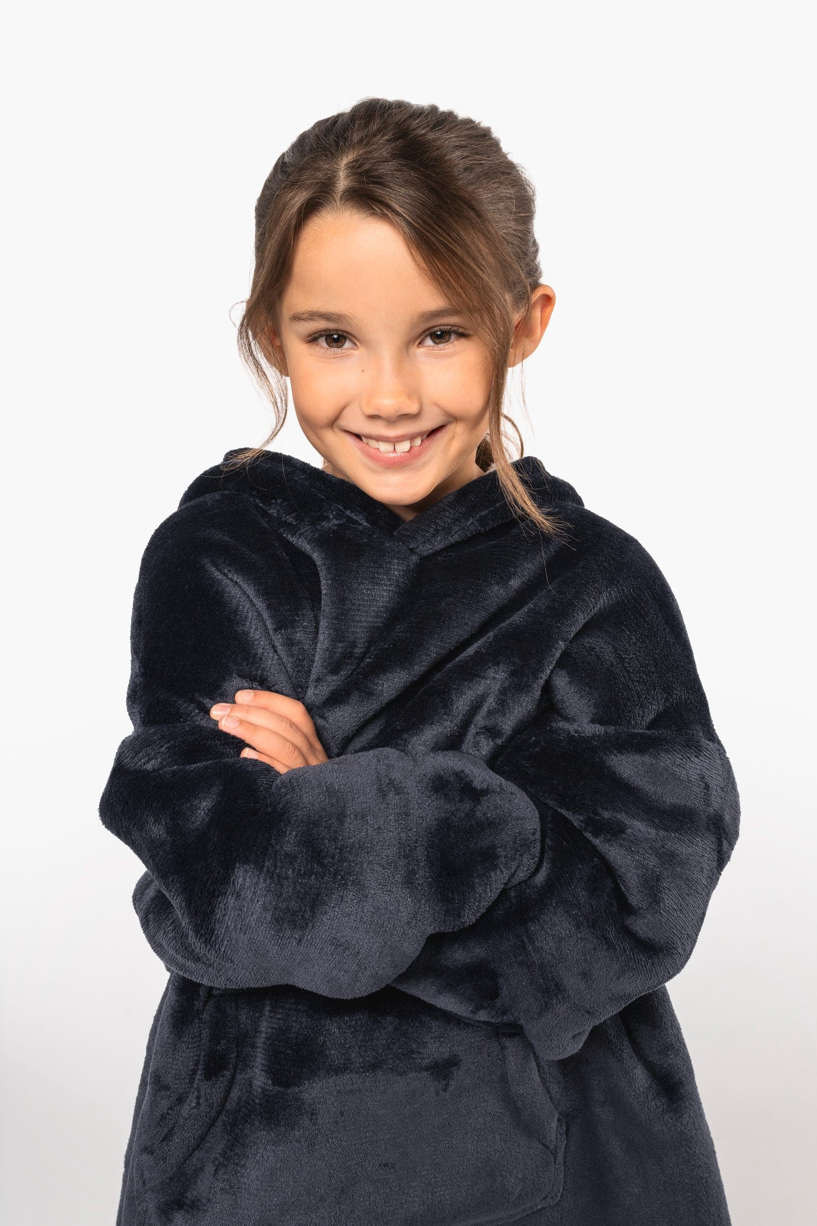Plaid poncho enfant en situation