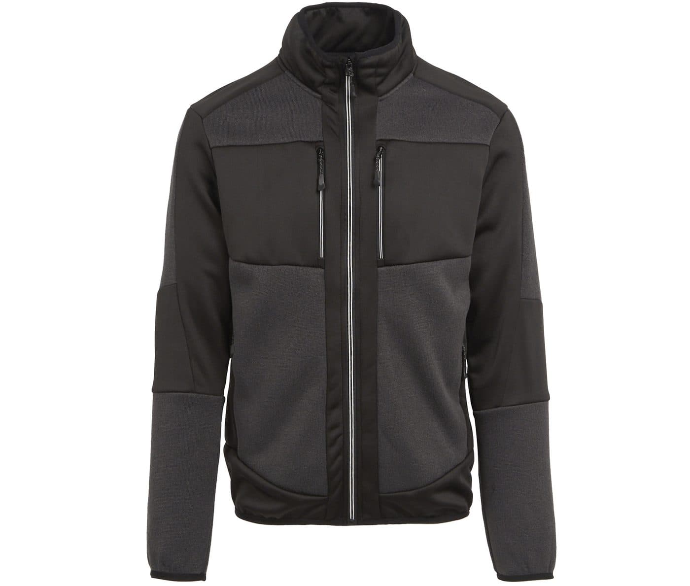 E-VOLVE KNIT EFFECT STRETCH MIDLAYER coloris Gris cendré / Noir