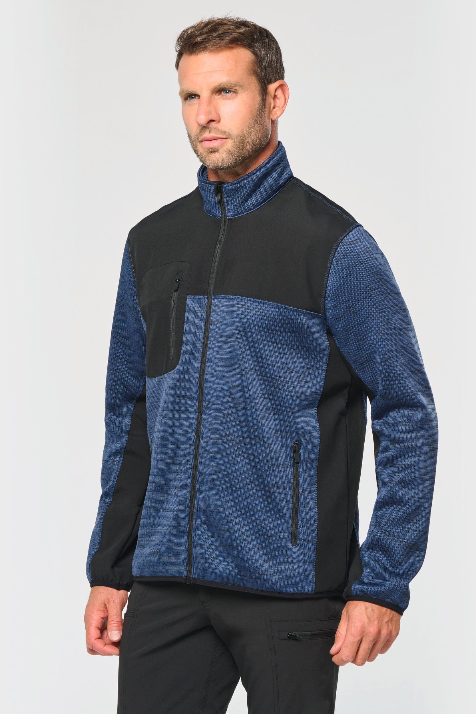 Veste recyclée en polytricot homme