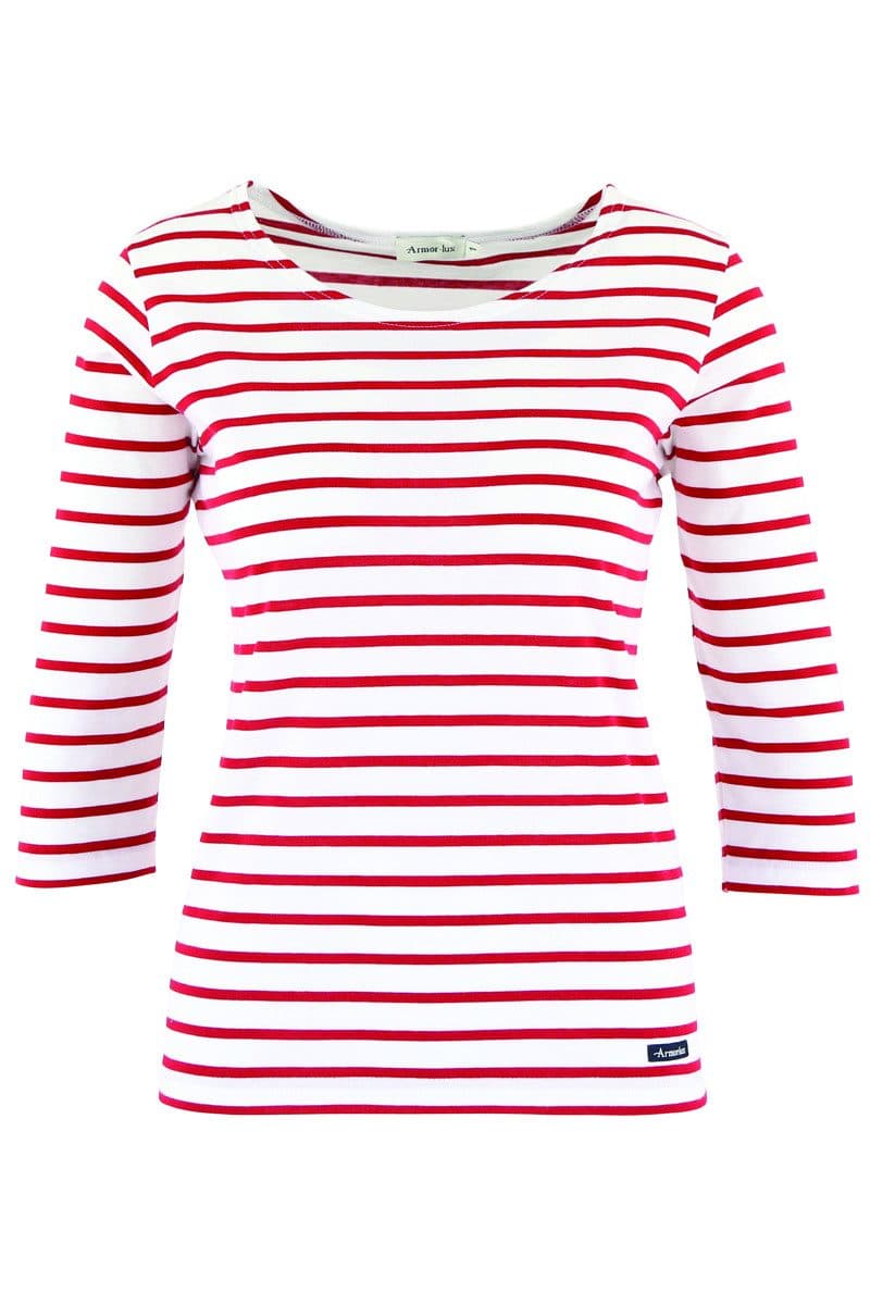 MARINIÈRE FEMME "CAP COZ" coloris Blanc / Braise