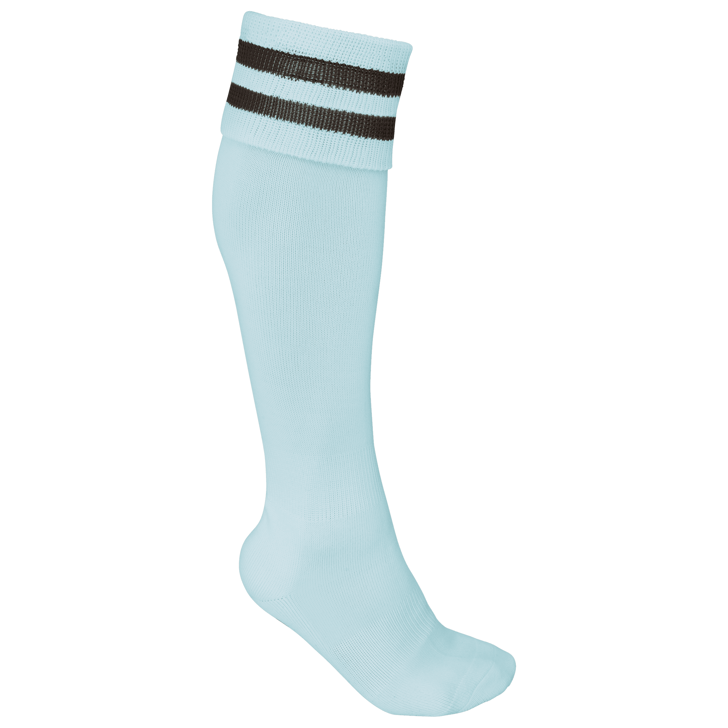 Chaussettes de sport rayées unisexe coloris Menthe glacier / Gris foncé