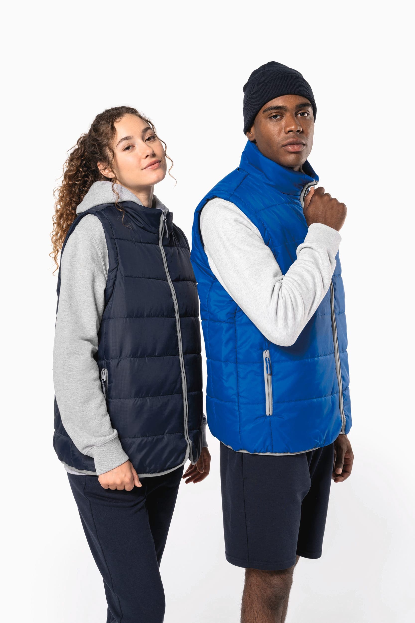 Bodywarmer matelassé unisexe en situation