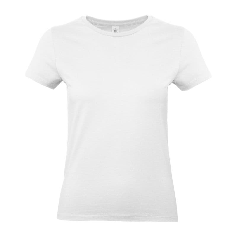 B&C #E190 /WOMEN T-SHIRT coloris Blanc