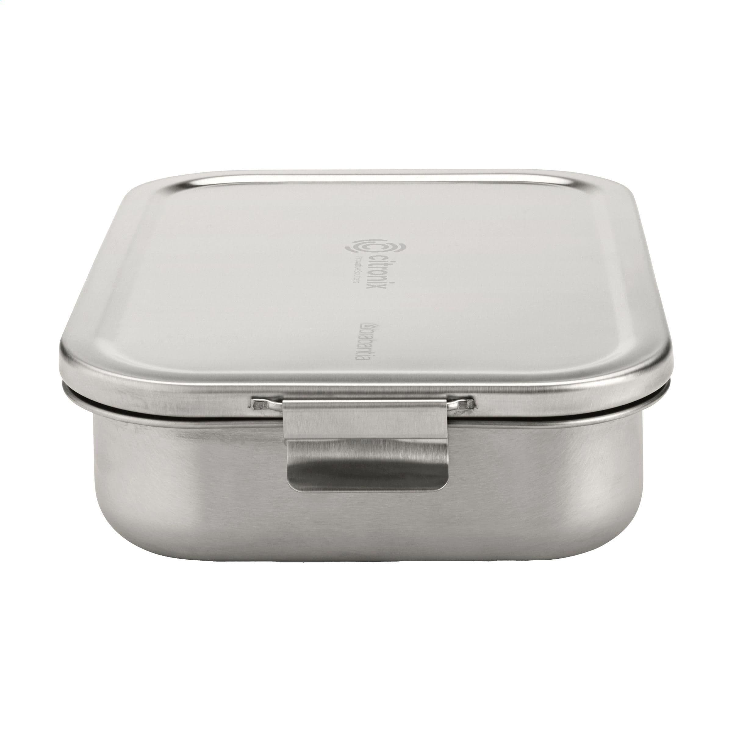 Boîte à lunch repas Brabantia Make & Take grande 2 L acier inoxydable en situation