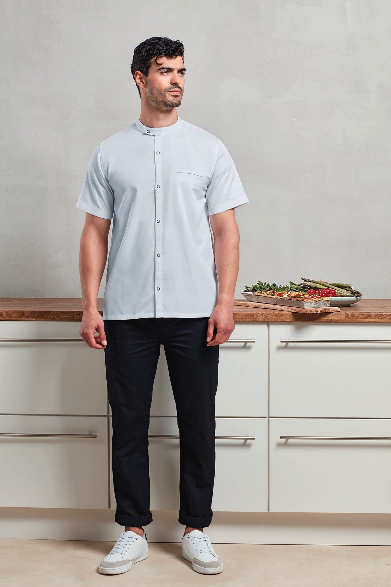 Veste chef cuisinier manches courtes