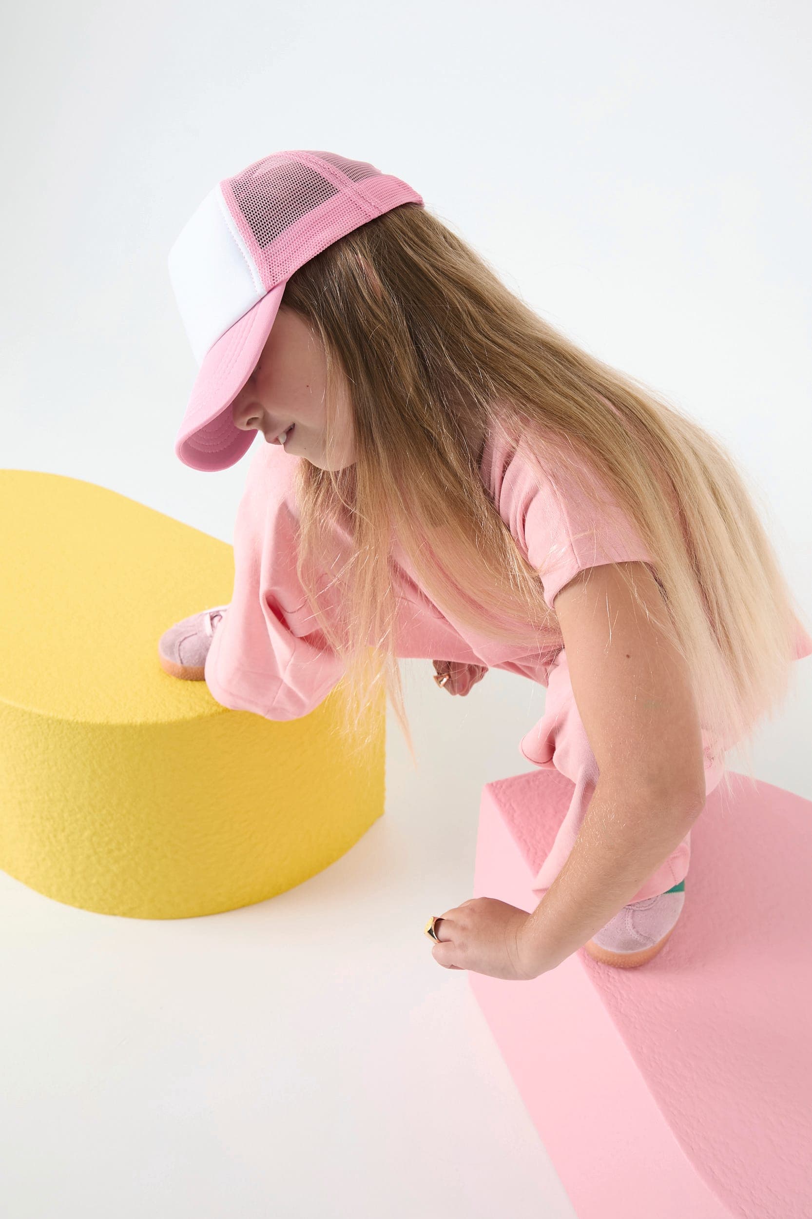 Casquette trucker enfant - 5 panneaux en situation