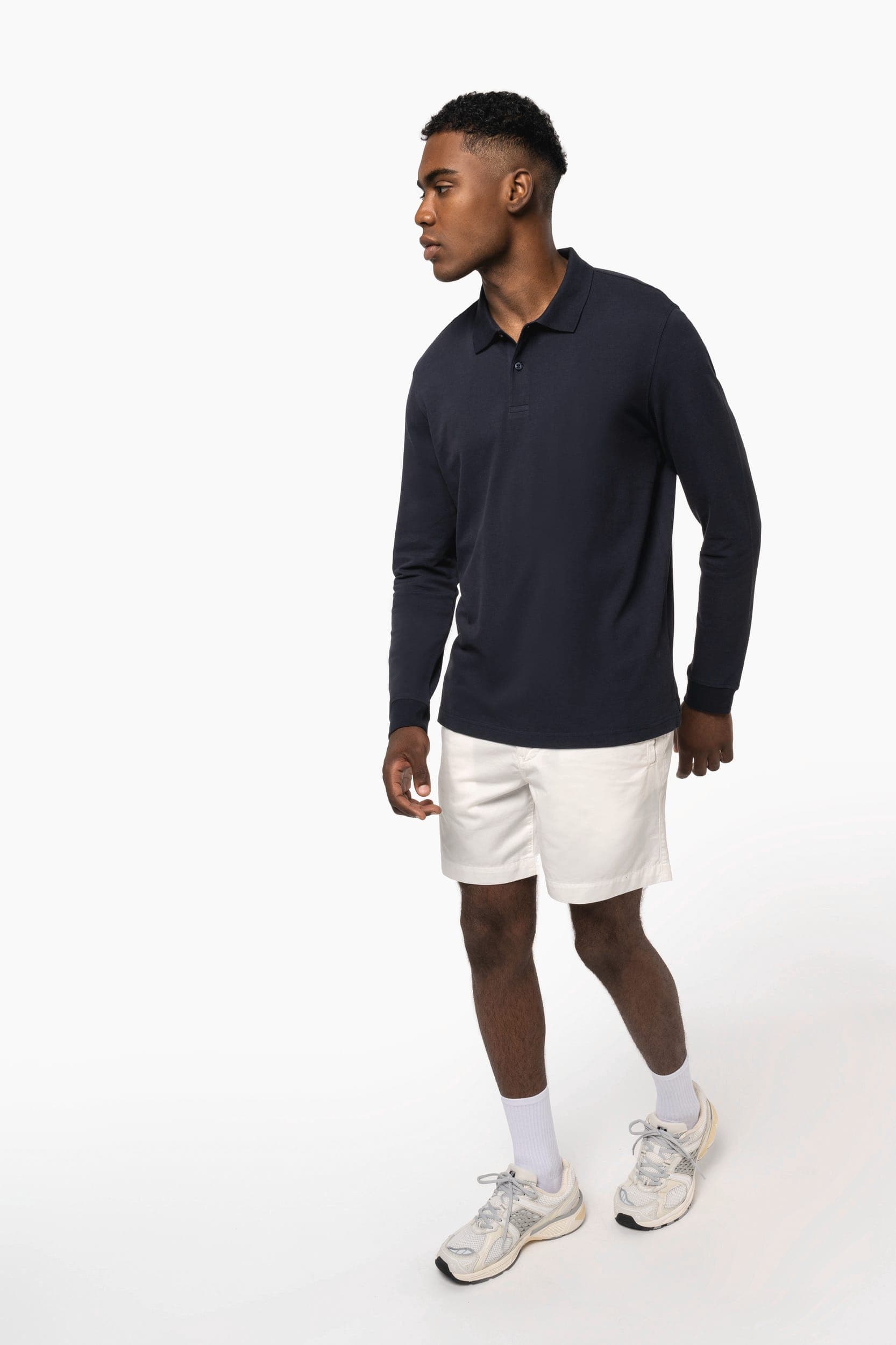 Polo piqué manches longues Bio180 homme en situation