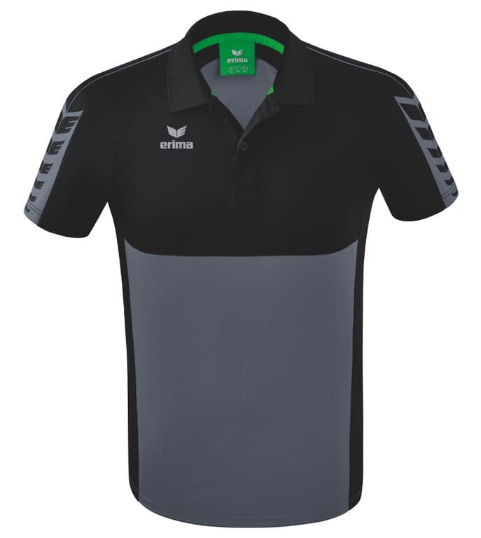 Polo Six Wings coloris Gris ardoise / Noir