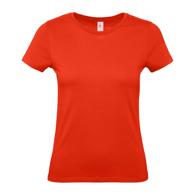 B&C #E150 WOMEN T-SHIRT coloris Rouge feu