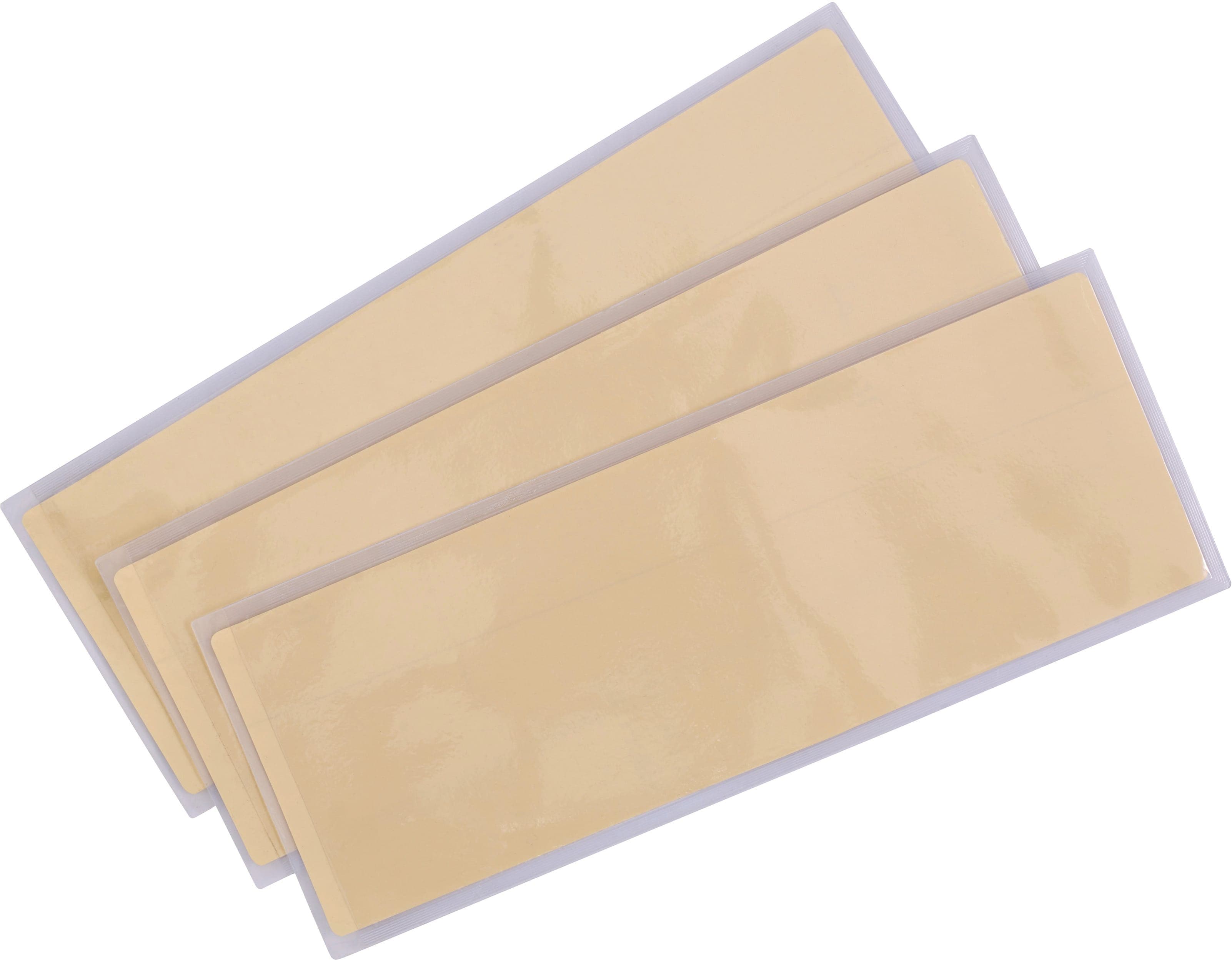 Poches d'identité thermocollantes (1 unité = pack de 50) en situation