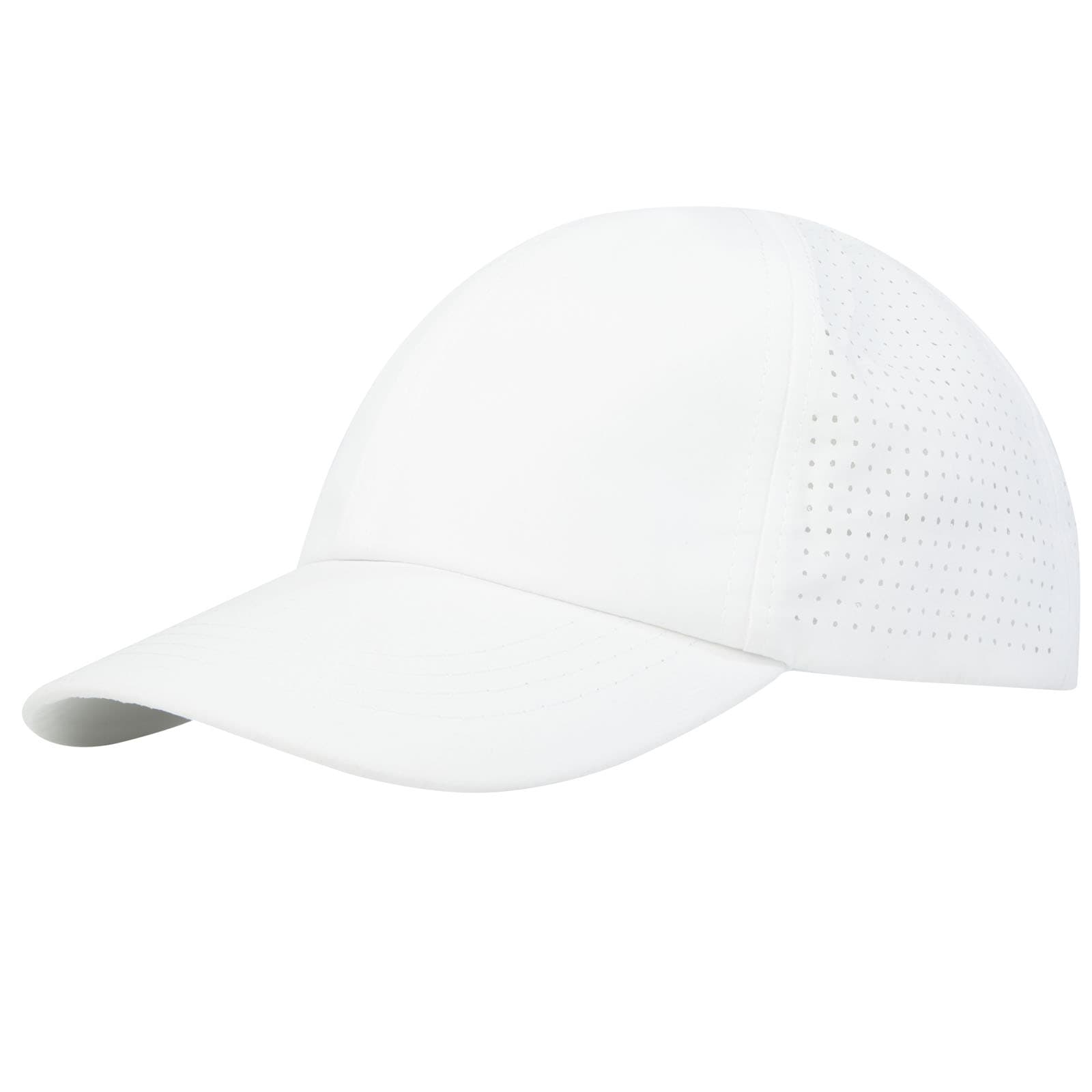 Casquette 6 panneaux de 110 g/m² Mica GRS recyclée ajustée coloris Blanc