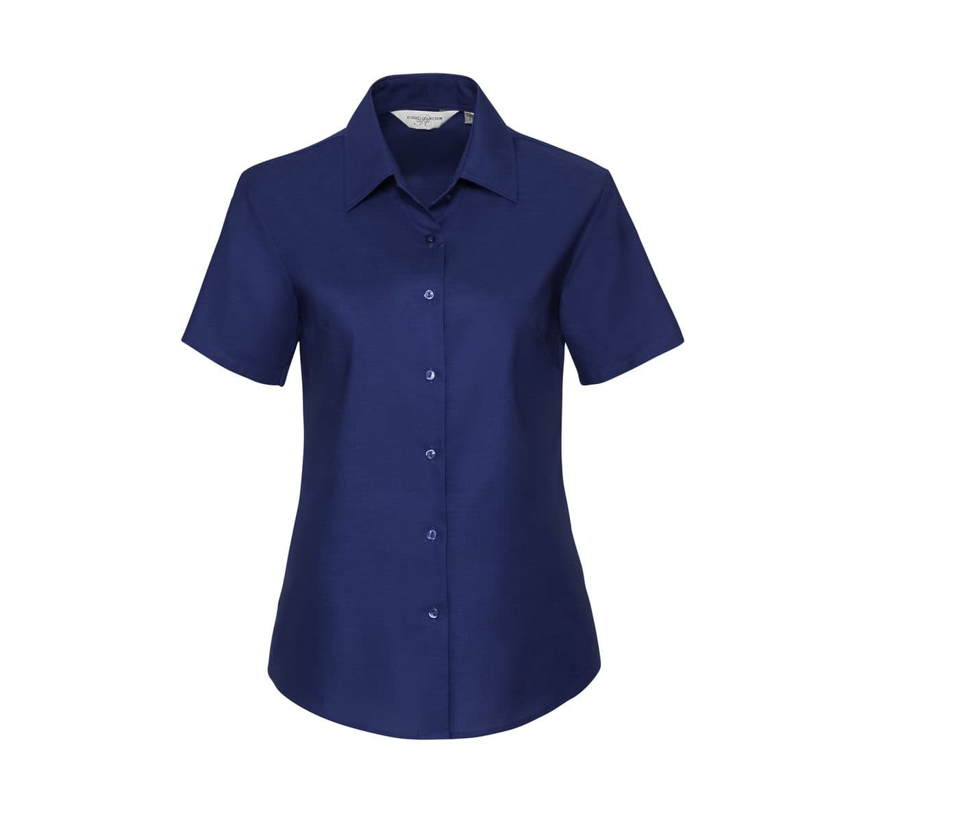 LADIES' SHORT SLEEVE TAILORED OXFORD SHIRT coloris Bleu roi vif
