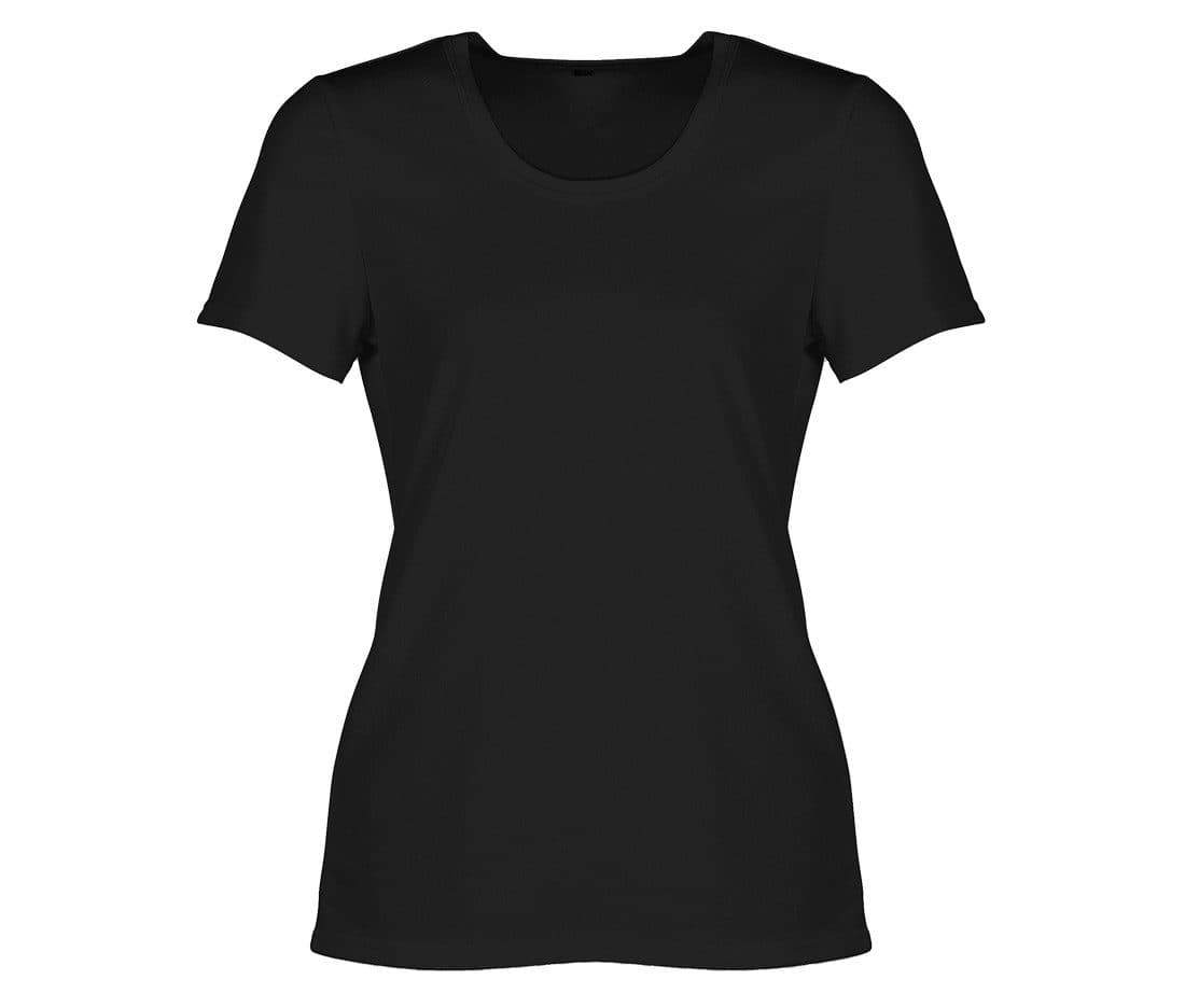 LADIES' NO LABEL SPORT TEE-SHIRT coloris Noir