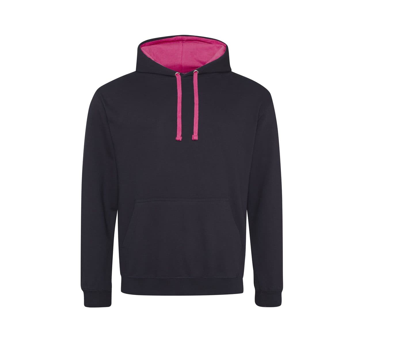 VARSITY HOODIE coloris Noir jais / Rose vif