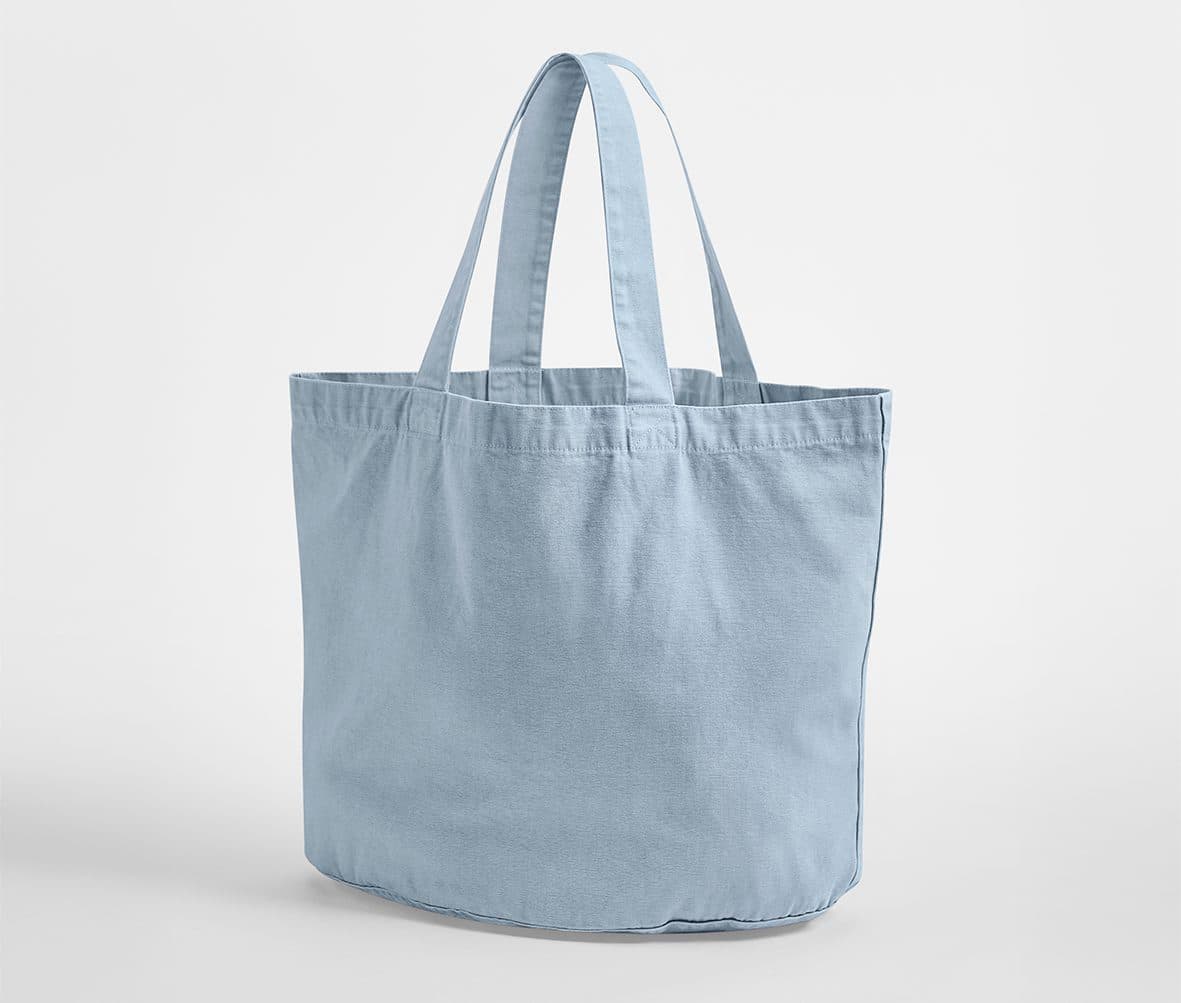 GARMENT DYED SHOPPER coloris Bleu clair vintage