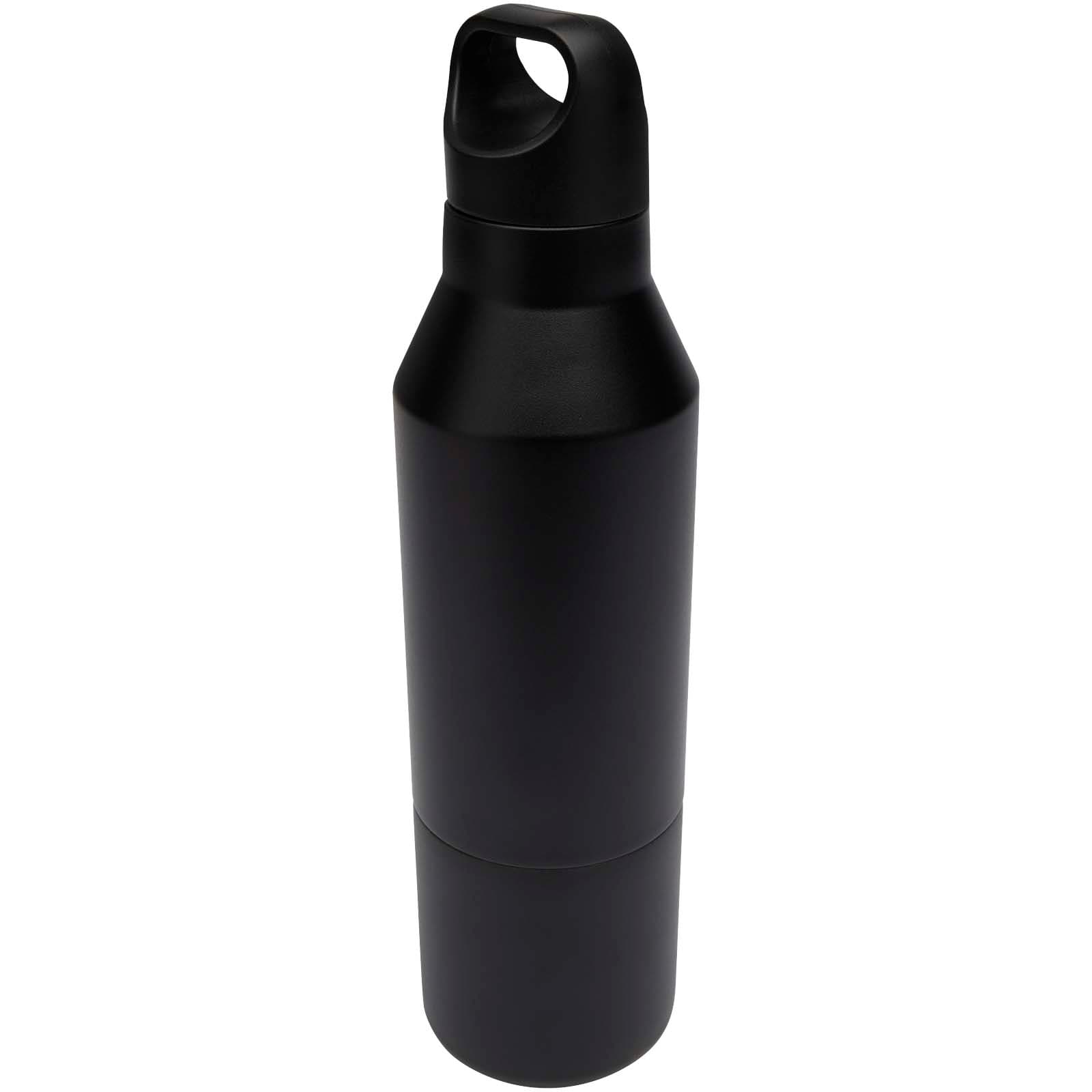 Bouteille isotherme Odessy de 600 ml en acier inoxydable recyclé RCS avec gobelet de 300 ml