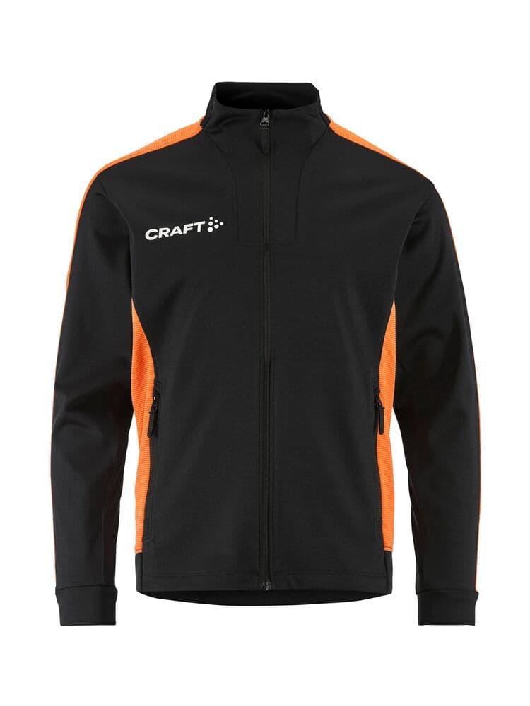 Craft Evolve 2.0 contrast full zip jacket jr coloris Noir / Orange