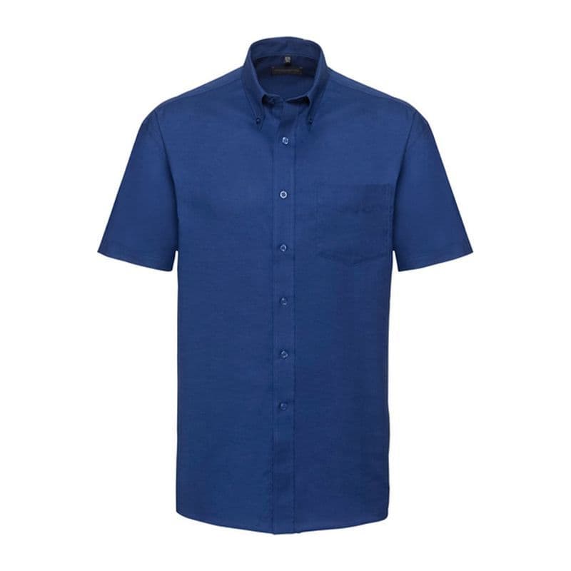 Russell Men’s Short Sleeve Classic Oxford Shirt coloris Bleu roi vif
