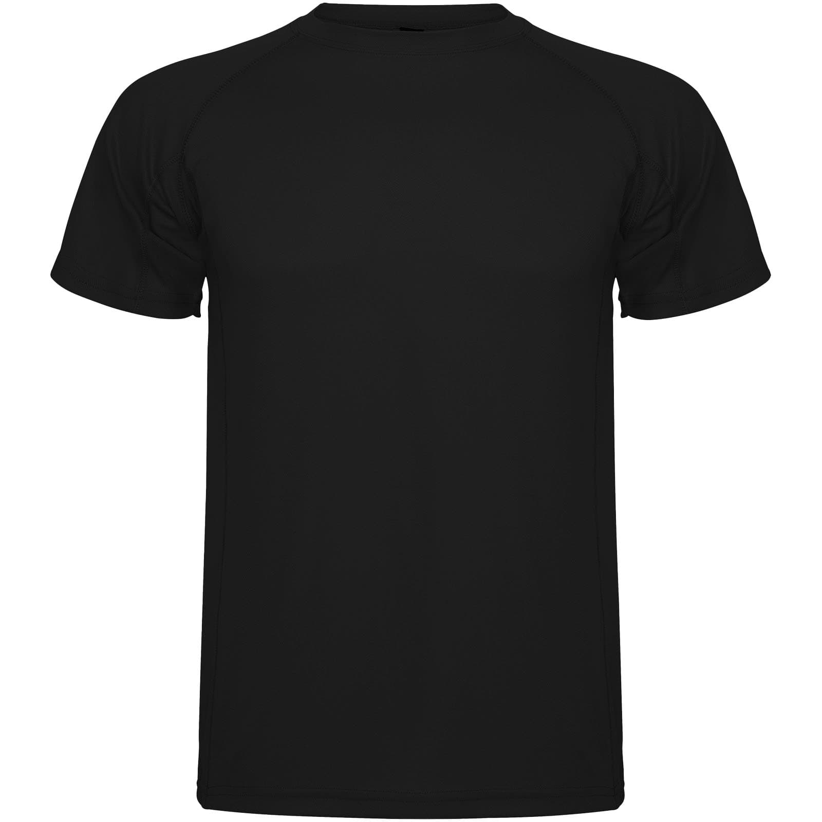 T-shirt de sport de 150 g/m² Montecarlo maille piquée à manches courtes pour homme coloris Noir