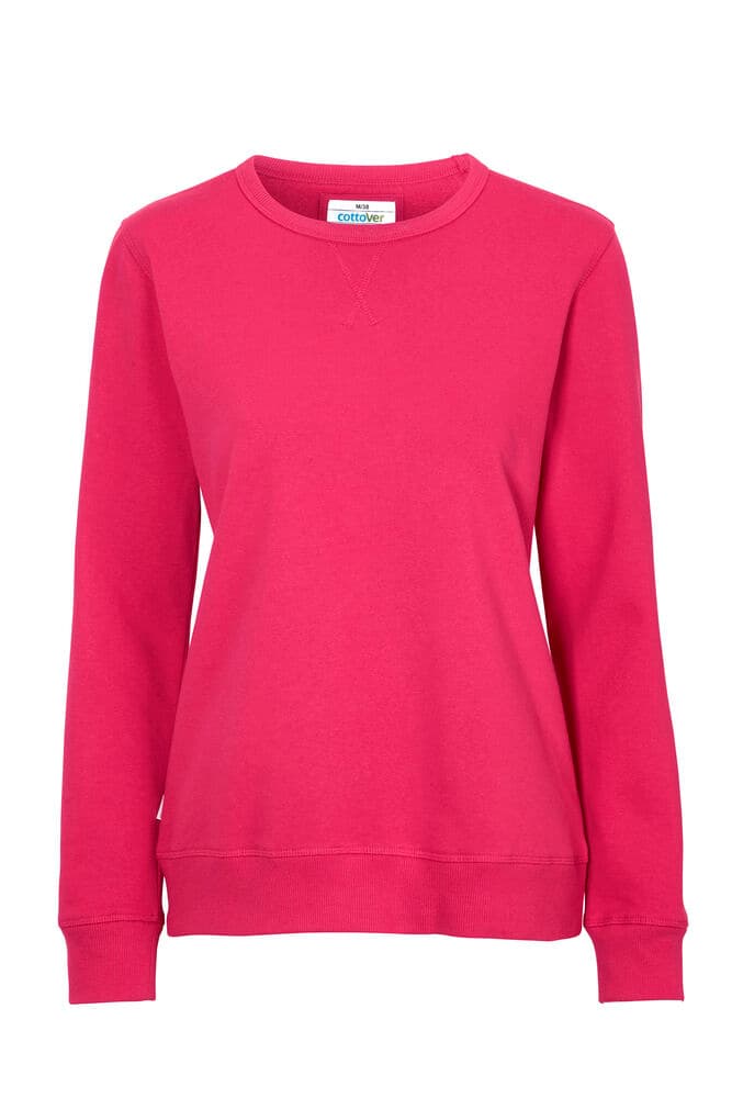 SWEAT COL ROND FEMME - CERTIFIÉ GOTS coloris Cerise